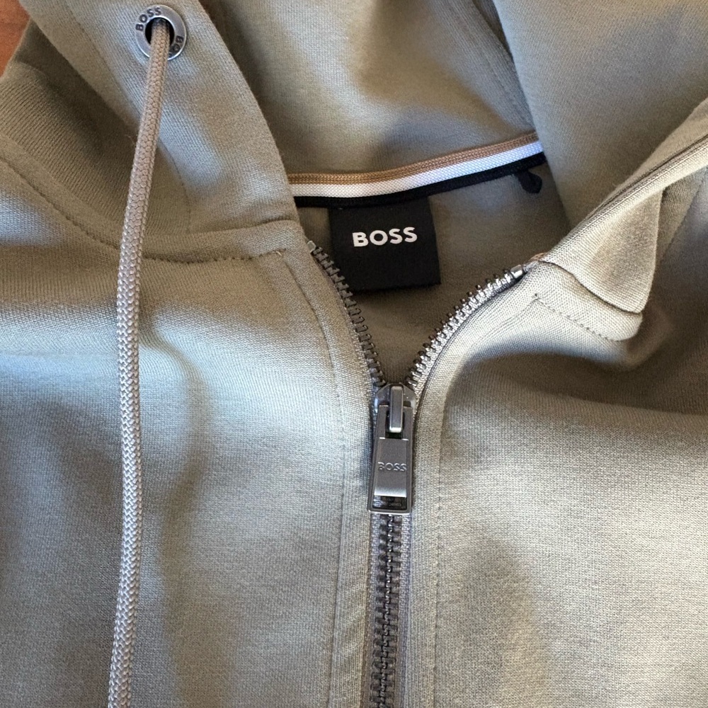 Boss Gray Full-Zip Hoodie